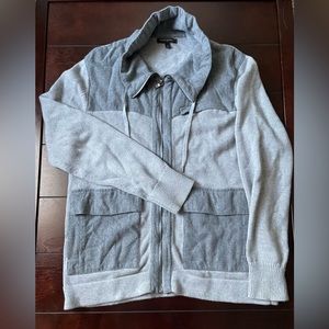 Men’s Banana Republic zip up sweater jacket, gray size large